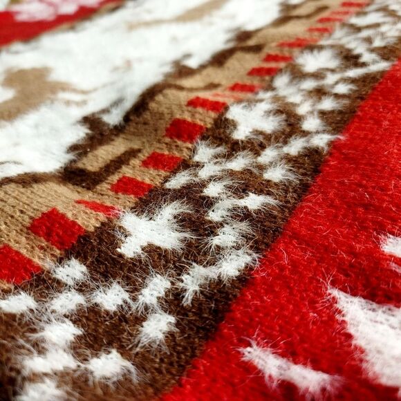 NEW Women's Red Snowflake Print Crewneck Sweater Dress Reindeer Winter, Size S - Picture 7 of 8